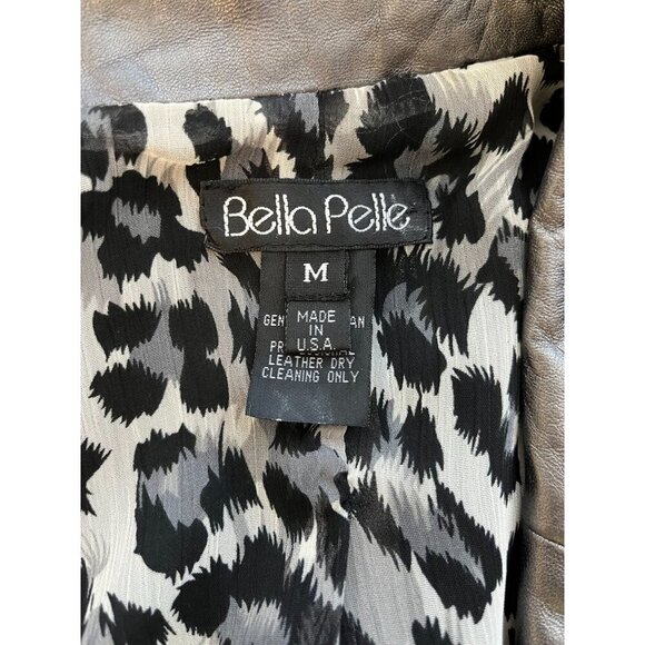 🖤 Bella Pelle Metallic Silver Leather Blazer Jacket | Size M | Made in USA - Picture 8 of 11